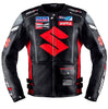 Suzuki Black Motorcycle Racing Leather Jacket