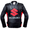 Suzuki Black Motorcycle Racing Leather Jacket