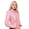 Rosa Armorеtta Pink Women's Motorcycle Leather Jacket