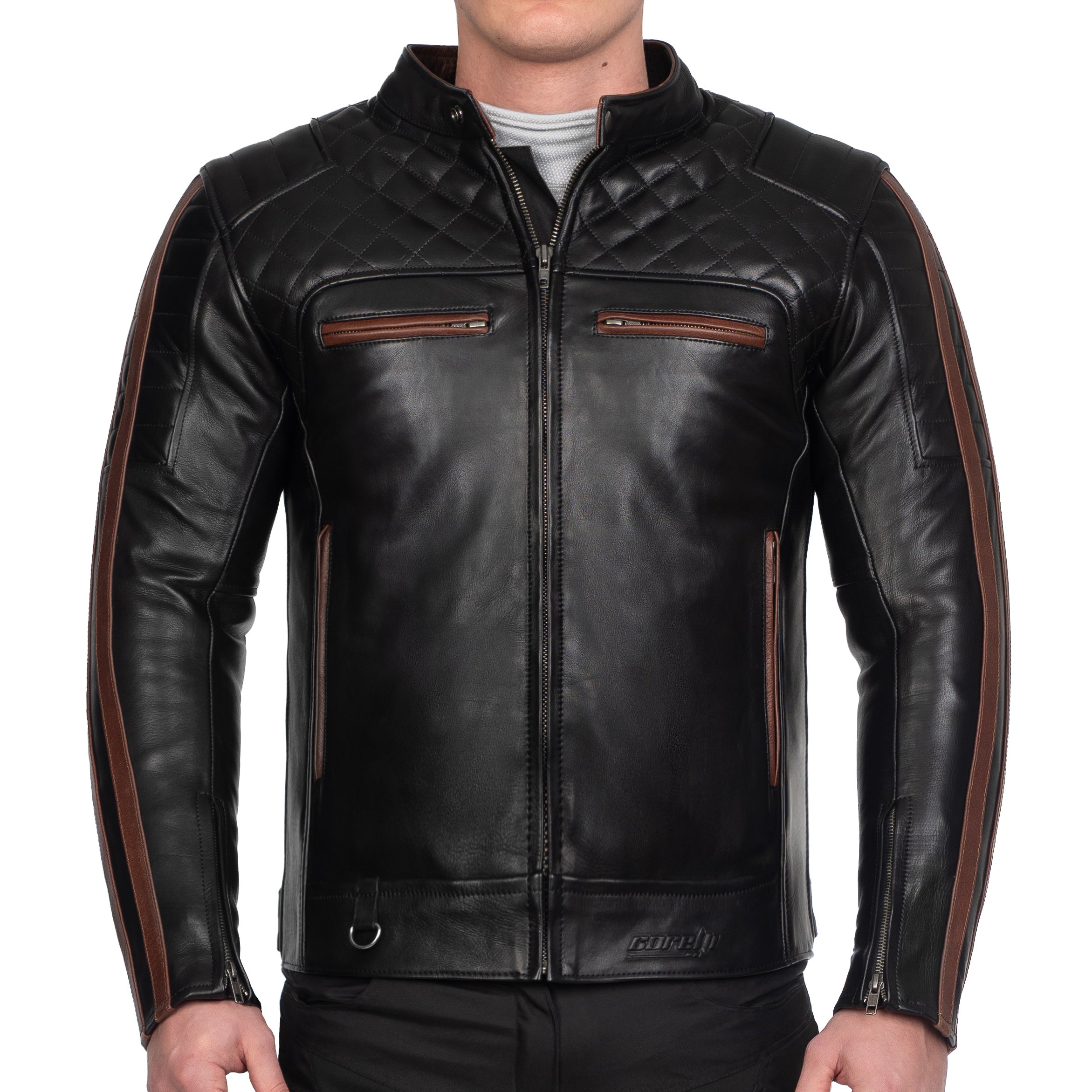 Clothing Hudson Leather Motorcycle Jacket Hudson Black Motorcycle