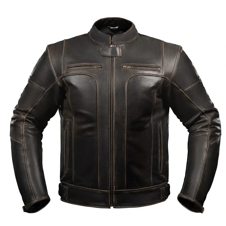 ADVENTURE RETRO MOTORCYCLE LEATHER JACKET