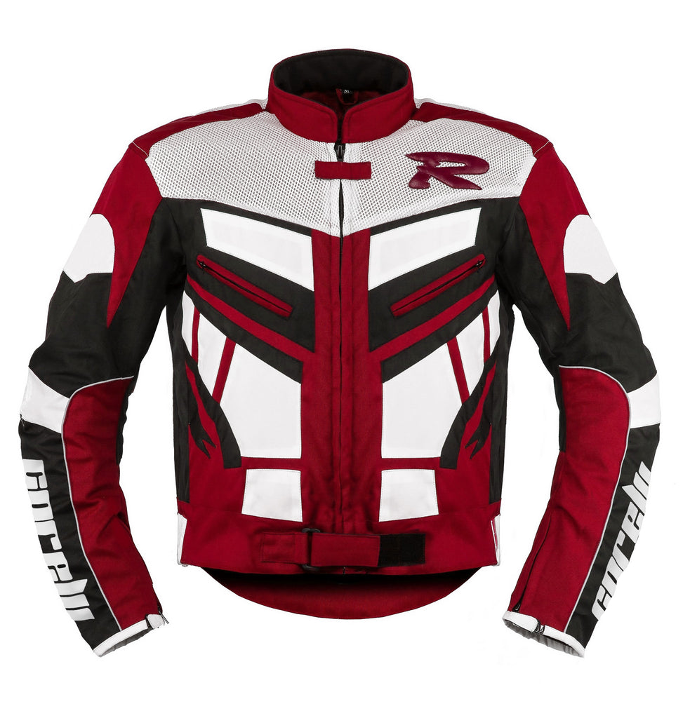 OLYMP RED MOTORCYCLE RACING TEXTILE JACKET front photo