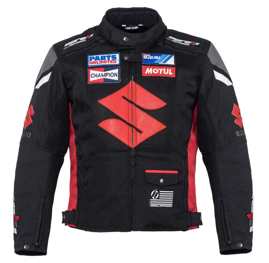 Suzuki Black Motorcycle Textile Jacket