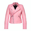 Rosetta Pink Women's Motorcycle Leather Jacket