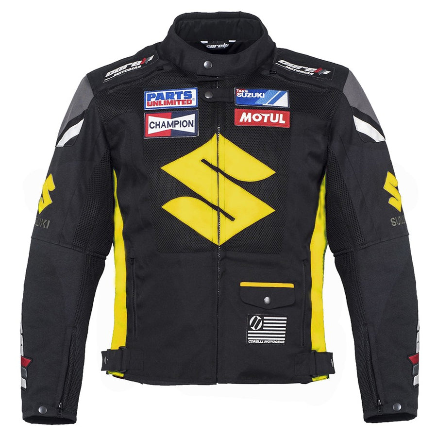 Suzuki Yellow Motorcycle Textile Jacket