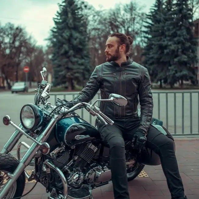 ADVENTURE RETRO MOTORCYCLE LEATHER JACKET