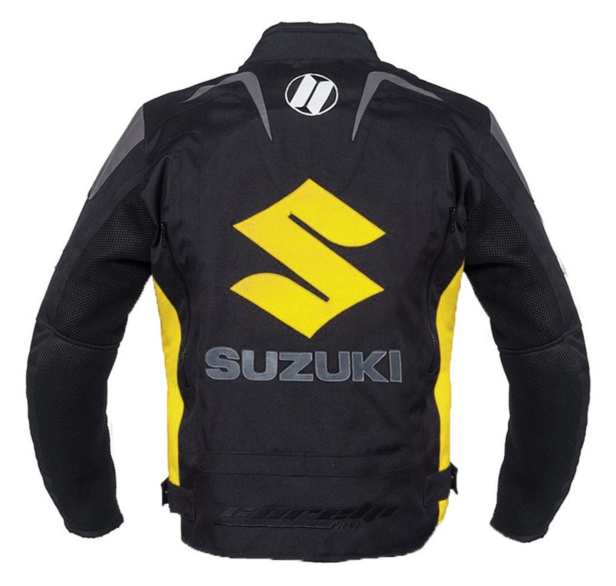 Suzuki Yellow Motorcycle Textile Jacket