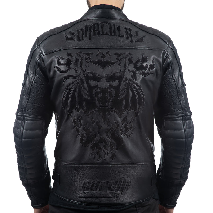 Dracula Black Motorcycle Leather Jacket