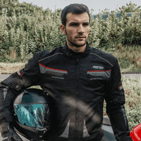Jacket CE Armored Quality Waterproof Motorbike Motorcycle Thermal Black XXL