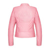 Rosetta Pink Women's Motorcycle Leather Jacket