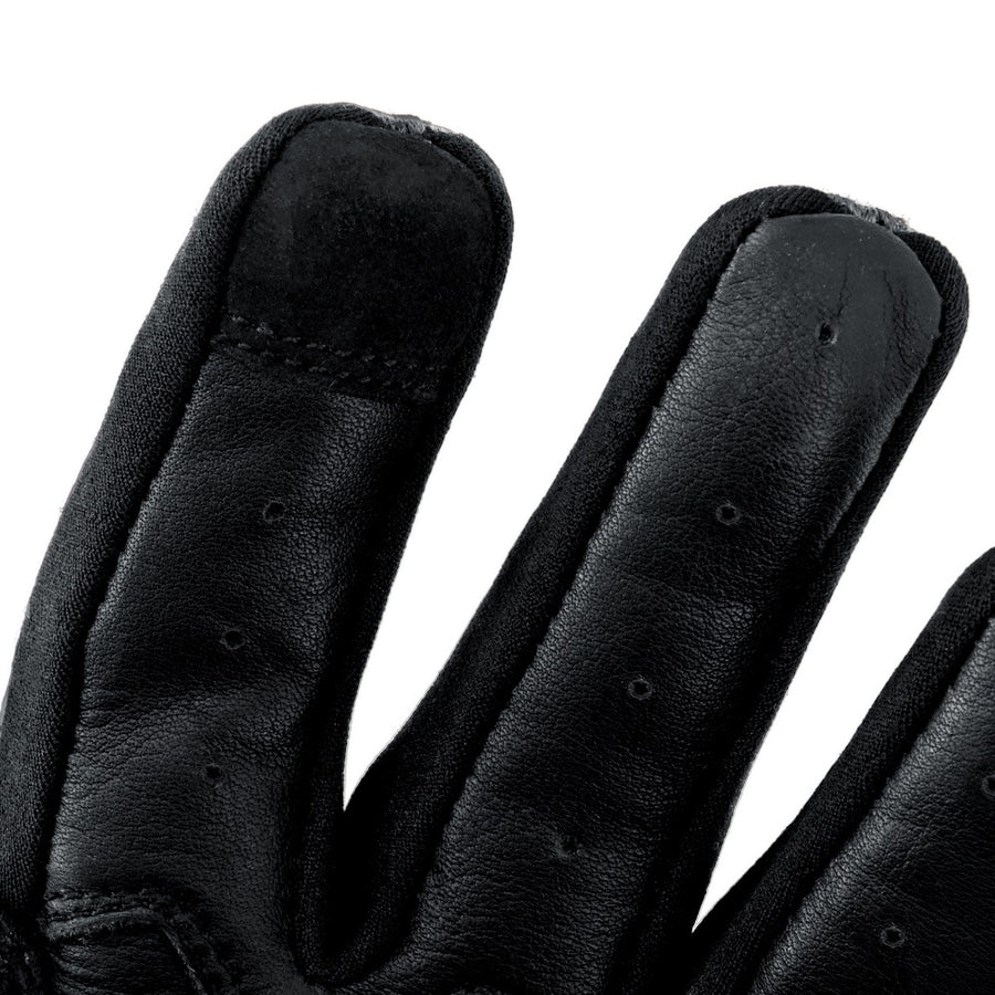 Argon Black and Grey Motorcycle Leather Gloves