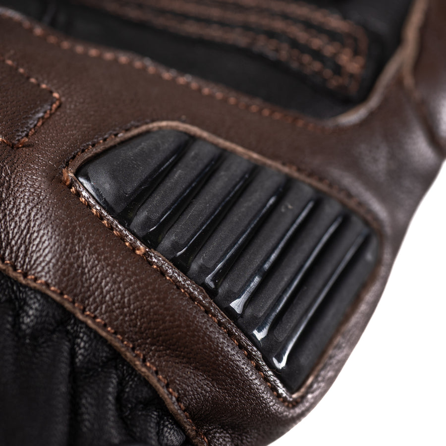 Kansas Brown Motorcycle Leather Gloves
