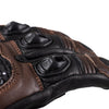 Kansas Brown Motorcycle Leather Gloves