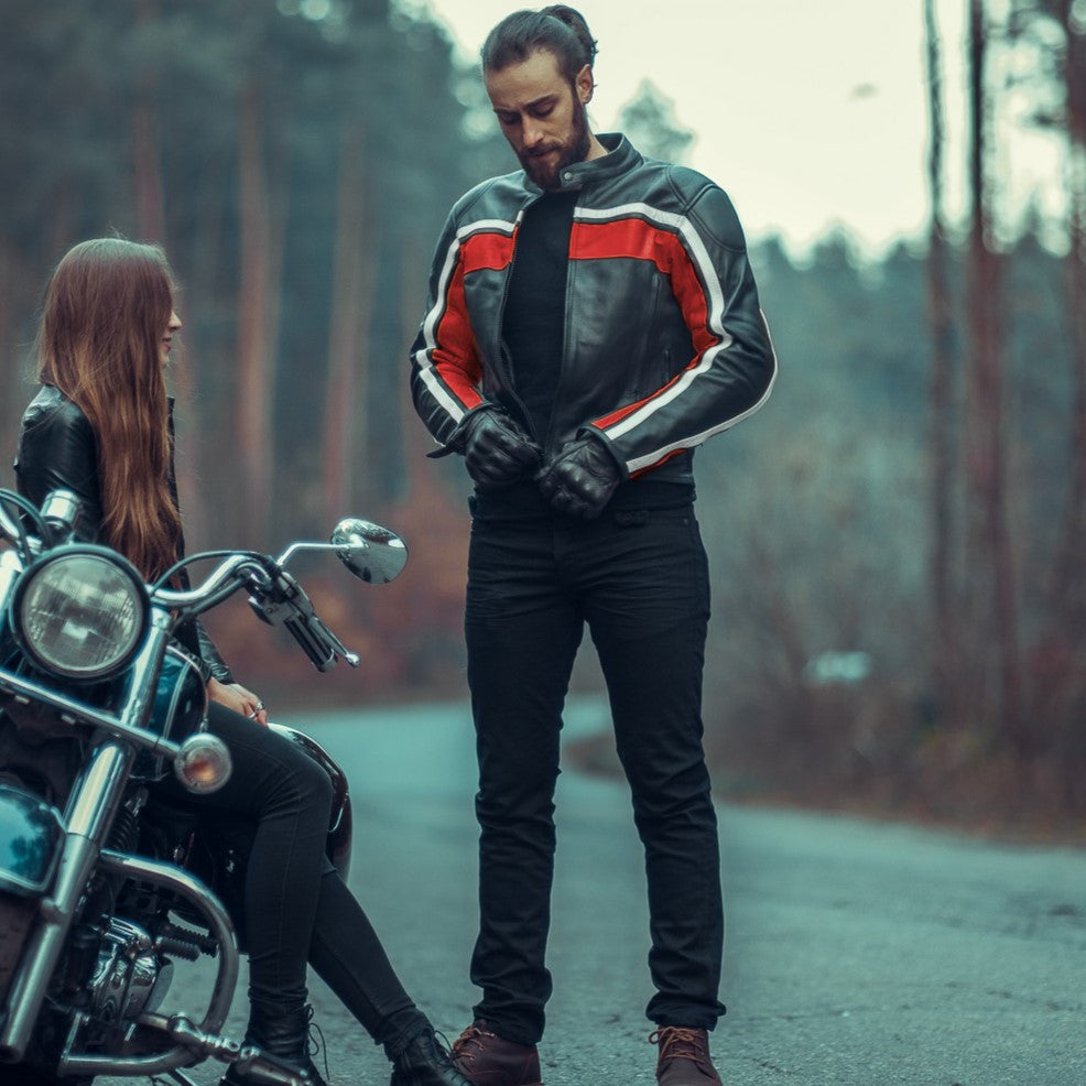 Legacy Red Motorcycle Racing Leather Jacket