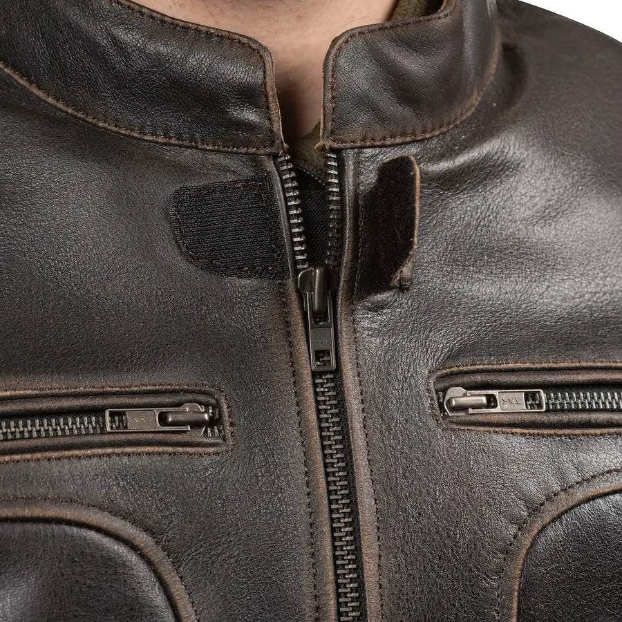 ADVENTURE RETRO MOTORCYCLE LEATHER JACKET