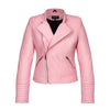 ROSA ARMORED PINK WOMEN'S MOTORCYCLE LEATHER JACKET front photo