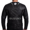 Suzuki Platinum Black Motorcycle Racing Leather Jacket