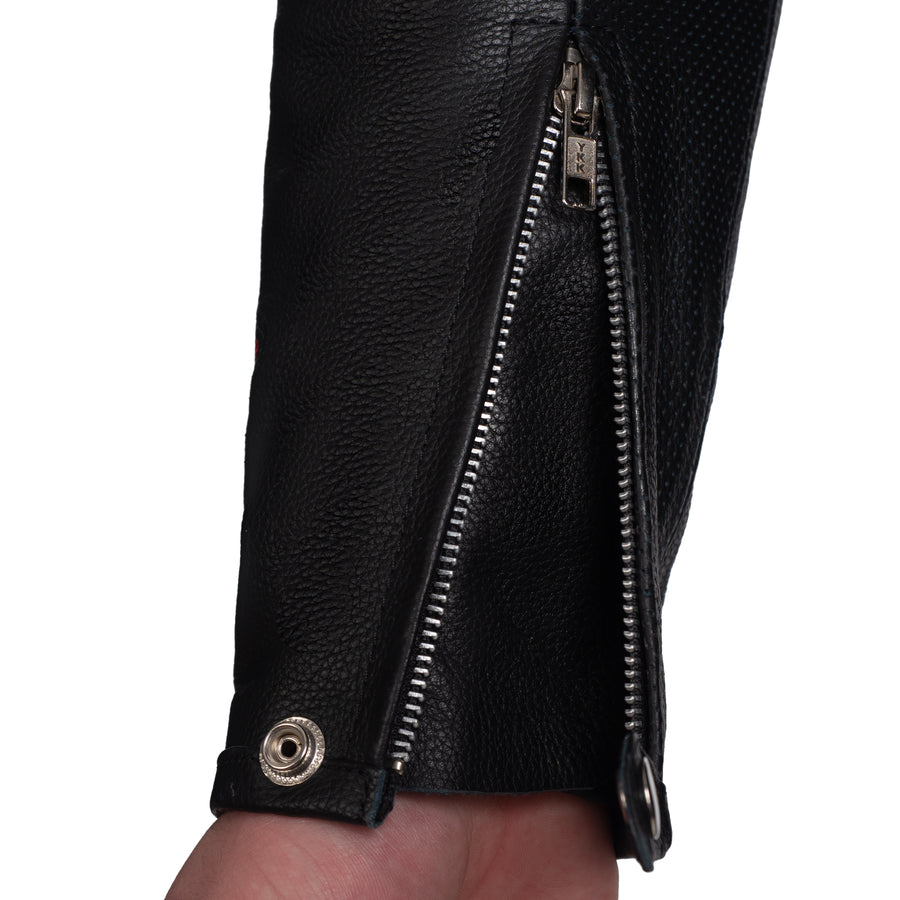 Suzuki Platinum Black Motorcycle Racing Leather Jacket