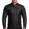 Vive La France Retro Brown Motorcycle Leather Jacket