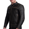 Vive La France Retro Brown Motorcycle Leather Jacket