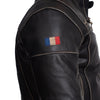 Vive La France Retro Brown Motorcycle Leather Jacket