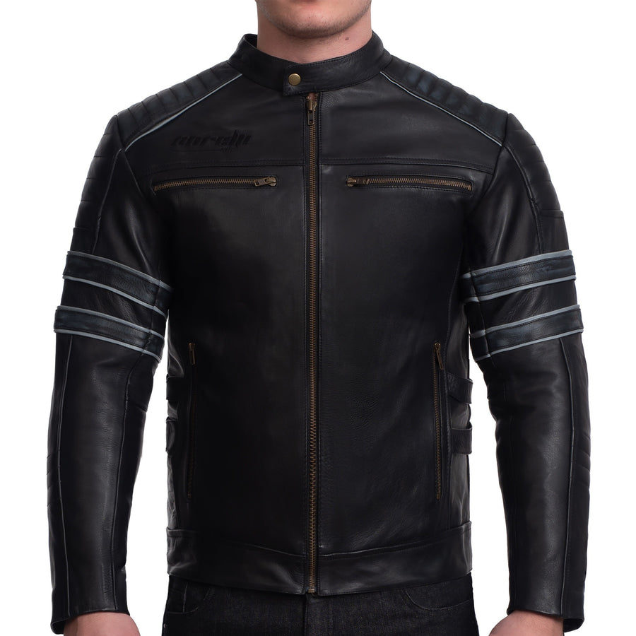 Skull Black Motorcycle Leather Jacket