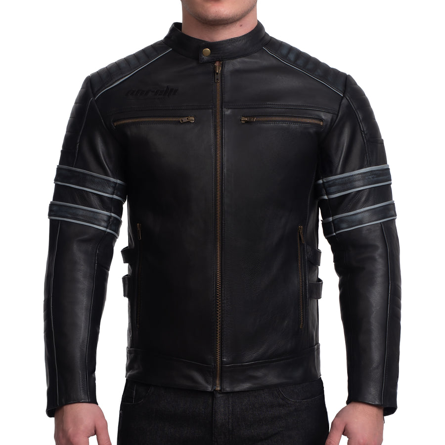 Skull Black Motorcycle Leather Jacket