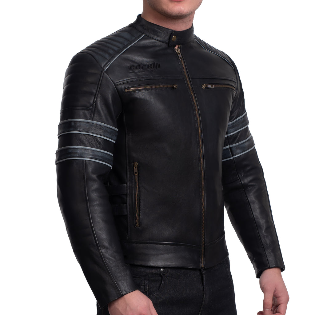 Skull Black Motorcycle Leather Jacket