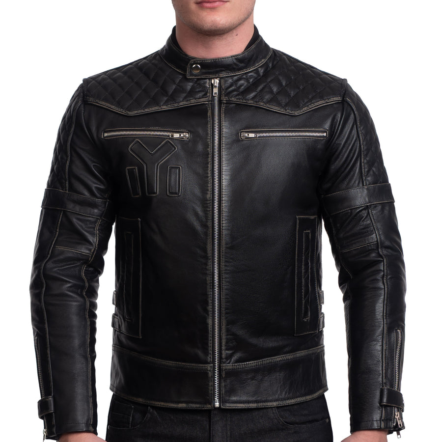 Madara Black Motorcycle Leather Jacket