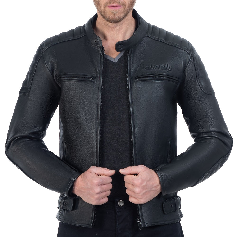 Venom Black Motorcycle Leather Jacket