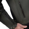 Dublin Olive Green Motorcycle Leather Jacket