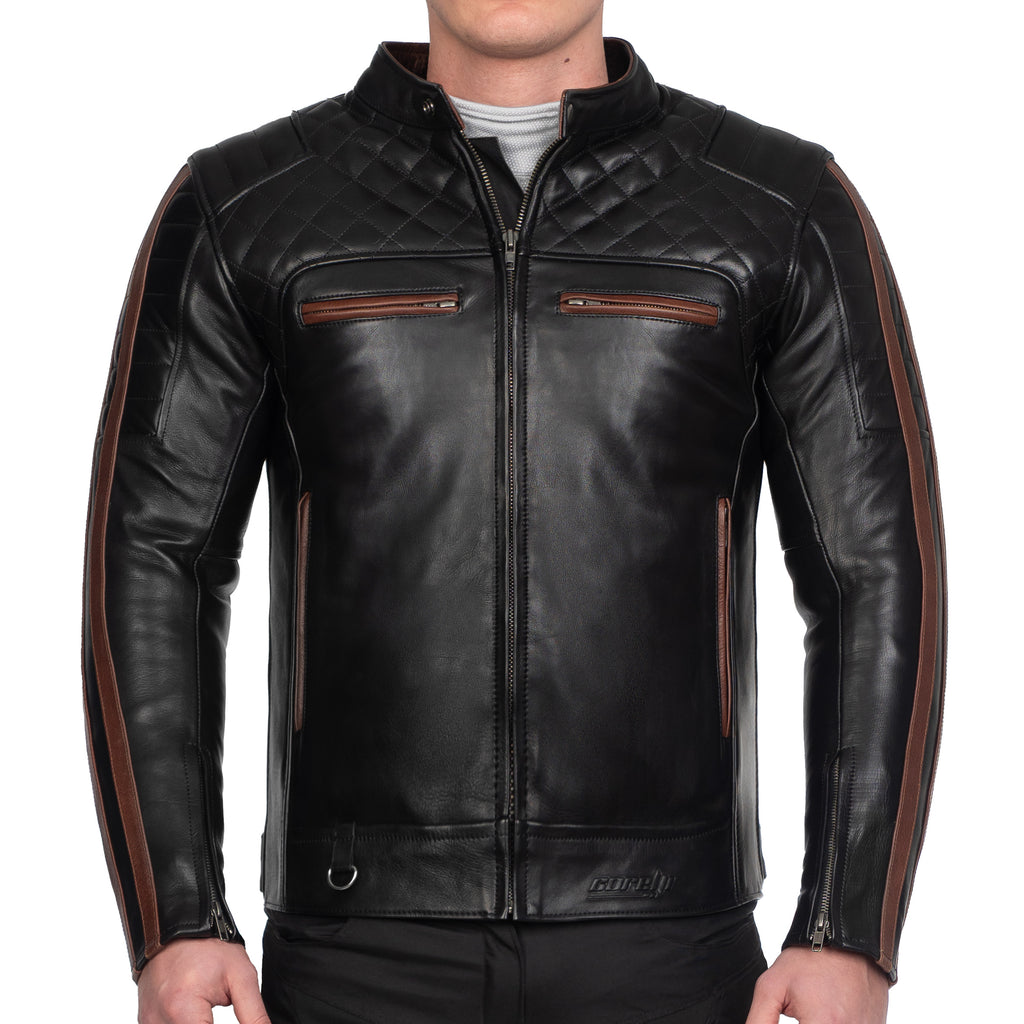 Hudson Black Motorcycle Leather Jacket