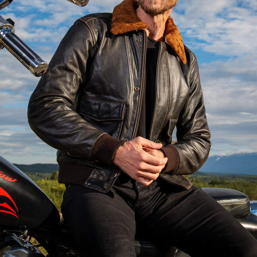 Bomber Motorcycle Leather Jacket