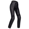 Corelli MG eclipse black women motorcycle leather pants, genuine cowhide leather, removable ce protectors, kevlar, cordura, YKK zippers, pockets, front photo