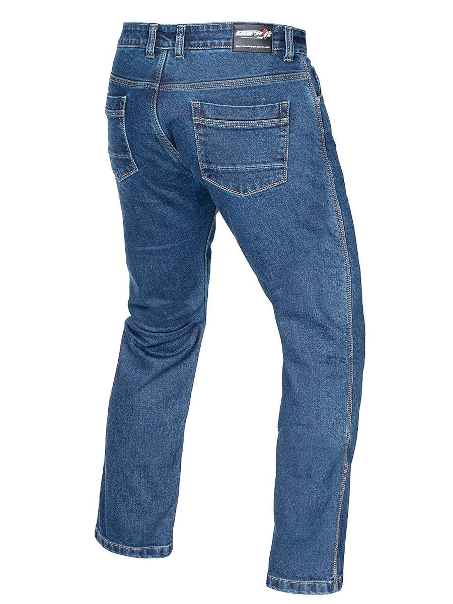 CITY RIDER MEN’S PROTECTED MOTORCYCLE CLASSIC LIGHT BLUE JEANS back photo