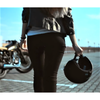 Corelli MG city soul women protected motorcycle black jeans, removable CE protectors, kevlar, cordura, pockets, YKK zipper, back photo
